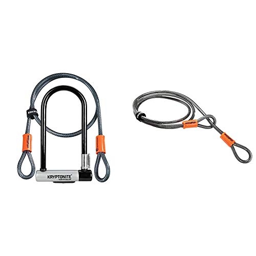 Bike Lock : Kryptonite krytolok std with 4' flex & loop cable Krypto Flex 120 cm, 10 mm, grey