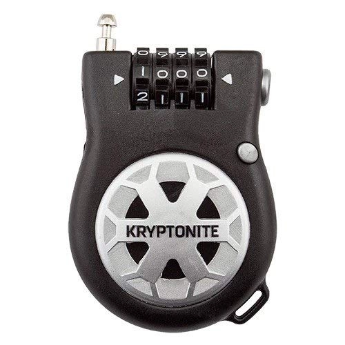Bike Lock : Kryptonite Unisex's R2 2.4mm Retractor Combo Cable Bicycle Lock, Black, 2.4mm x 90cm