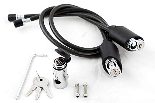 Bike Lock : Kuat Racks Transfer Cable Lock Kit with Locking Hitch Pin (2 Pack), Black