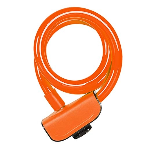 Bike Lock : LAIABOR Bicycle Cable Lock Outdoor Cycling Anti-theft Lock With Keys Steel Wire Security Bike Accessories 1.2M Bicycle Lock, Orange