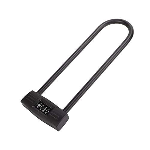 Bike Lock : Lengthen 4 Digit Combination U Lock - Anti Theft Long Shackle Resettable Padlock for Bicycle Motorcycle Electric Scooter