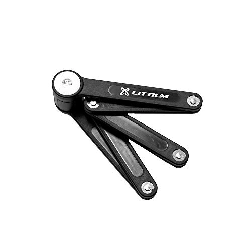 Bike Lock : Littium High Security Folding Lock, Adult Unisex, Black, Standard