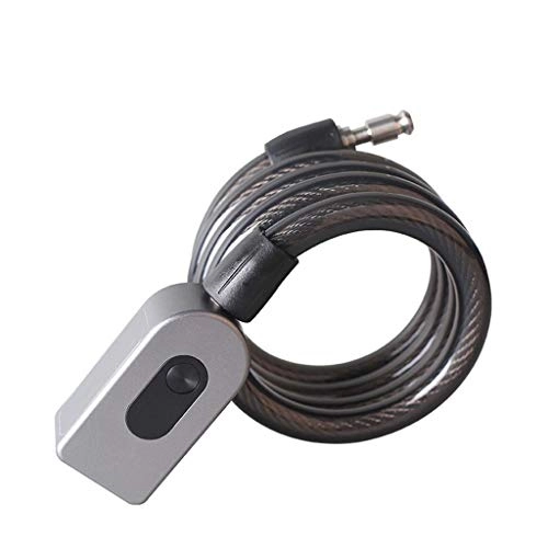 Bike Lock : LittleBeauty Durable Waterproof Smart Tire Lock Bluetooth Connection Gray 1 Meter Cable Lock Connection Lock