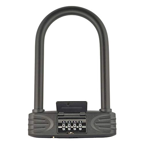 Bike Lock : liuchenmaoyi U-Type Password Lock Car Lock Bicycle Motorcycle Electric Car Anti-Theft Password Lock For Home Office Room (Color : Black)
