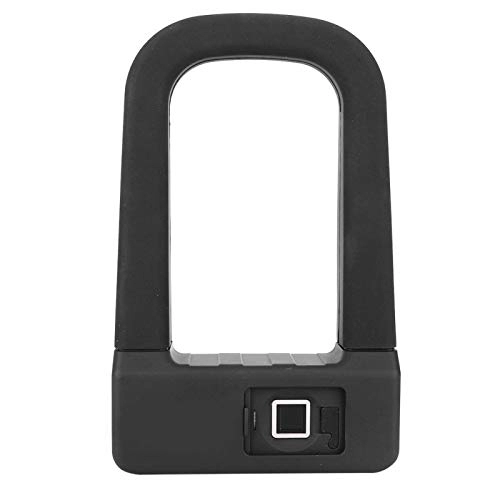Bike Lock : LIUTT Bicycle Fingerprint Lock, Portable Anti-theft Intelligent Fingerprint U-Lock Lock for Bicycle Motorcycle E-Bike Accessory