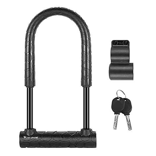 Bike Lock : Lixada Bicycle U Lock Bike Wheel Lock Anti-theft Cycling Lock Bicycle Accessories Bicycle U Lock With 2 Keys