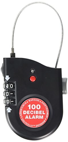 Bike Lock : Lock Alarm Unisex's 1411 Heavy Duty Security Lock, Black, 70 cm / Medium