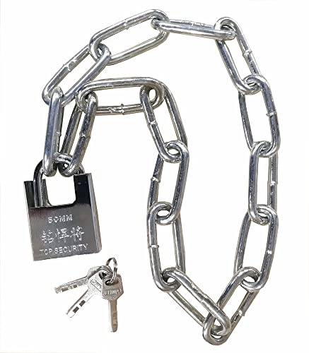 Bike Lock : Lock and Chain, Bicycle Chain Lock, Chain Length 800mm with Anti-Shear Lock, Suitable for Chain Safety Locks Such as Bicycles, mopeds, Scooters, Motorcycles and Glass Doors (M8)
