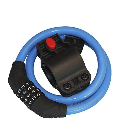 Bike Lock : Lock Pad Lock 4 Digit Password Bike Lock 360 Rotation Security Steel Cycling Cable Anti-Theft Wire Lock-Yellow Huangwei7210 (Color : Blue)