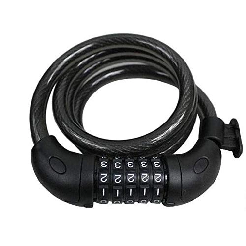 Bike Lock : Lock Pad Lock Bike Bicycle Cycling Riding Password Lock - 5 Number Safety Anti-theaf MTB Bike Coded Combination Cable Lock 12 * 1200mm Huangwei7210