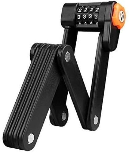 Bike Lock : LOJALS Folding Bike Lock, Portable Cycle Lock Alloy Steel Heavy Duty Security Anti-Theft Bicycle Lock Cycling Accessories Mount