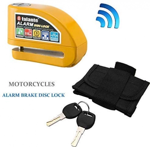 Bike Lock : LQBZG- Brake lock - motorcycle alarm disk lock padlock disk safety motorcycle accessories and 3 keys