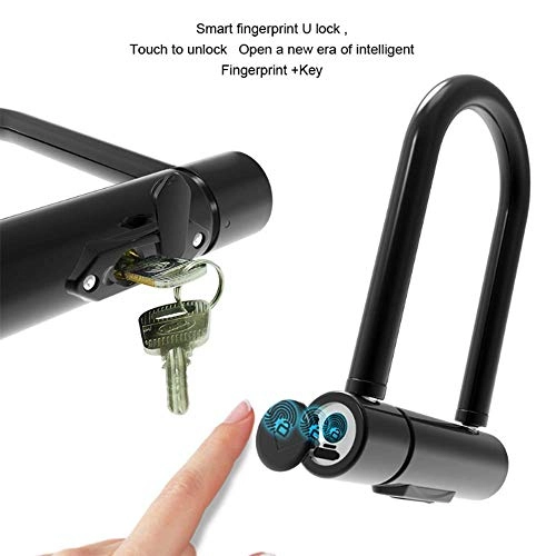 Bike Lock : LQBZG- Electric car anti-theft - fingerprint unlock U-lock bicycle lock motorcycle charging smart U-lock glass door lock