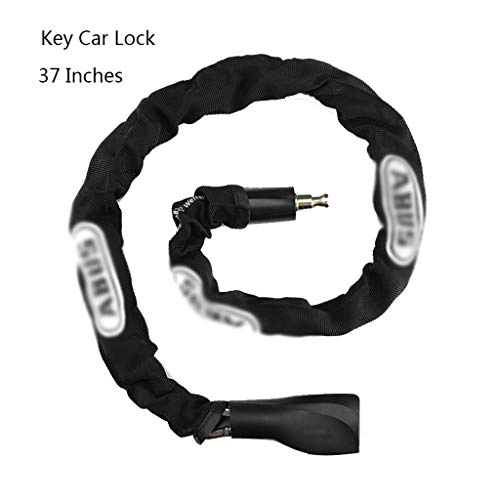 Bike Lock : LQW HOME Chain Locks Anti-theft Password Anti-shear Chain Lock Security Metal Anti-theft Reinforcement Black 35 Inches 37 Inches durable Chain Locks (Color : Black, Size : 37inches)