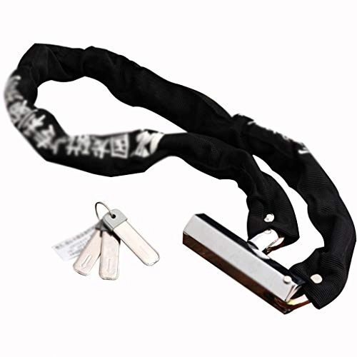 Bike Lock : LQW HOME Chain Locks Magnetic Card Password Anti-hydraulic Shear Chain Lock Anti-theft Iron Chain Lengthening Reinforcement durable Chain Locks (Color : Black, Size : 59 inches)