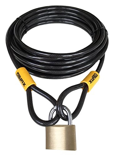 Bike Lock : Lynx Unisex's Cable Lock, Black, 10 mm x 10 m