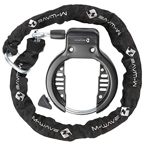 Bike Lock : M-Wave Unisex Adult Ring Chain Frame Lock - Black, N / A