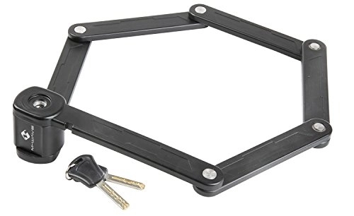 Bike Lock : M-Wave Unisex's F 875 / 6 Folding Lock Set, Black, 875 mm