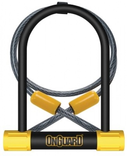 Bike Lock : Magnum Onguard Bulldog DT Bicycle Cycling High Security U-Lock & Anti Theft Flexi Cable LK8012