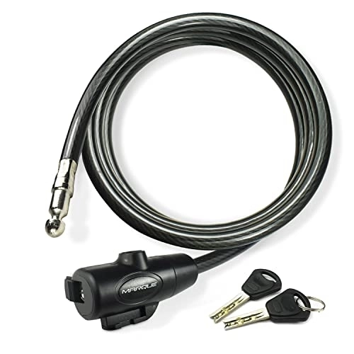 Bike Lock : MARQUE Bike Lock with Key – 7FT 3 / 8” Straight Cable Locks with Keys, Anti-Theft Security Cable for Bicycles, Scooters, Kayaks, Paddle Boards, Gates