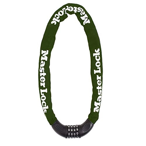 Bike Lock : Master Lock 8026EURD, Bike Chain Lock with Combination Lock, 60 cm Chain, Green