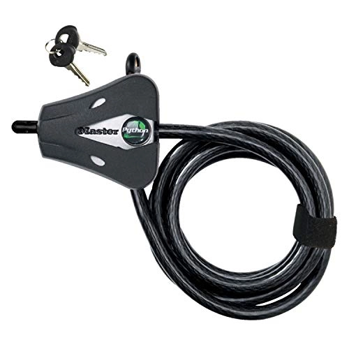Bike Lock : Master Lock 8418D Python Adjustable Locking Cable, 6-Foot, 5 / 16-Inch Diameter, Black