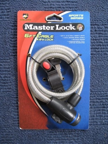 Bike Lock : Master Lock Bicycle Cable Lock (8mm x 5-foot)