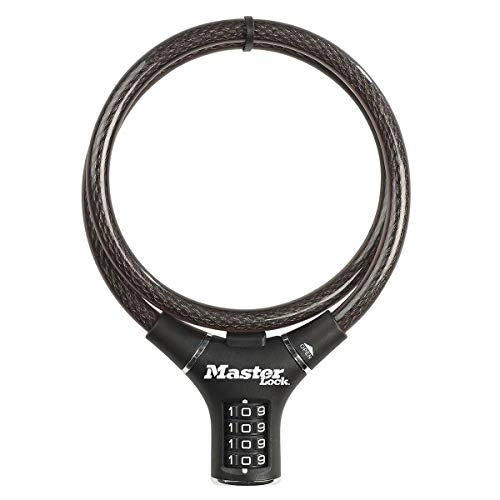 Bike Lock : Master Lock Bike Cable Lock [Combination] [90 cm Cable] [Outdoor] 8229EURDPRO - Ideal for Bike, Electric Bike, Skateboards, Strollers, Lawnmowers and other Outdoor Equipments