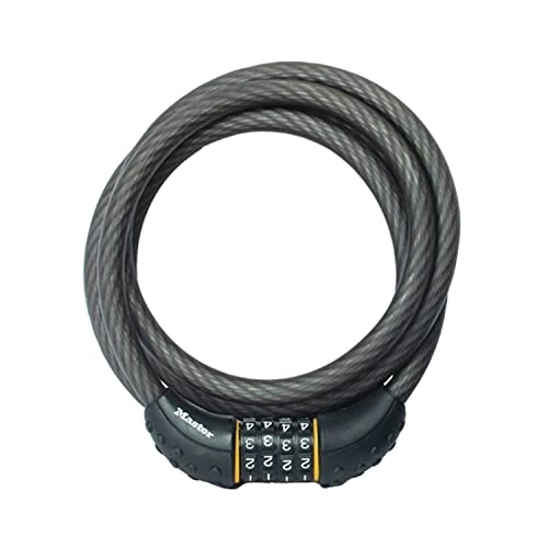 Bike Lock : Master Lock Cable Lock, Set Your Own Combination Bike Lock, 6 ft. Long, 8122D , Black