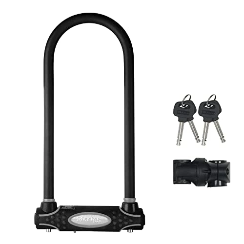 Bike Lock : Master Lock Heavy Duty Bike D Lock [Key] [Universal Mounting Bracket] [Certified Bike Lock] [Long Shackle] 8195EURDPROLW - Ideal for Bike, Electric Bike, Mountain Bike, Road Bike, Folding Bike