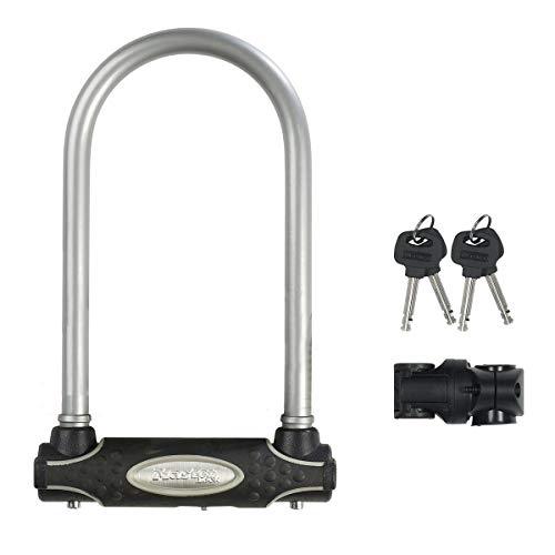 Bike Lock : Master Lock Heavy Duty Bike D Lock [Key] [Universal Mounting Bracket] [Certified Bike Lock] [Police Approved] [Silver] 8195EURDPROCOLS - Ideal for Bike, Electric Bike, Mountain Bike, Road Bike, Foldin