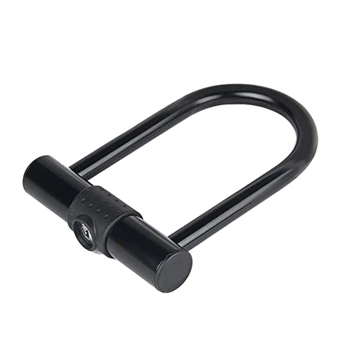 Bike Lock : MGUOTP Cycling U-Locks Bicycle Lock Cycling Lock Cable Lock Aluminum Lock U-lock Lock For Bike, Black, One Size (Color : Black, Size : One Size)