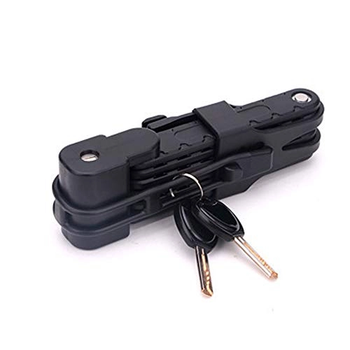 Bike Lock : MH-LAMP Bike Lock with Key, Folding Bike Lock Alloy Steel, Motorcycle Lock Portable, High Security, Lock Anti Hydraulic, Steel 6 Joints, Lock with Holder