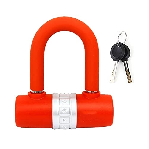 Bike Lock : Mini Bike Locks, Bicycle U Lock With Dust Cover, Anti-theft, Ø13.7mm, Coating Waterproof, Can Be Used With Steel Cables