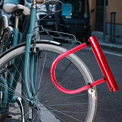 Bike Lock : MIYORA Lock Bike U Lock - Heavy Duty Anti Theft Secure U Lock - Bicycle Safety Tool (Color : Red)