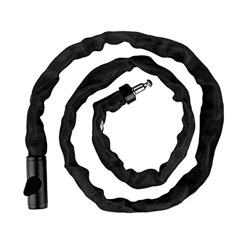 Bike Lock : Mountain Bike Chain Lock Security Anti-Theft Lock 1.2m Extended Portable Electric Scooter Motorcycle MTB Bike Universal Padlock (Color : Black 1.2m)
