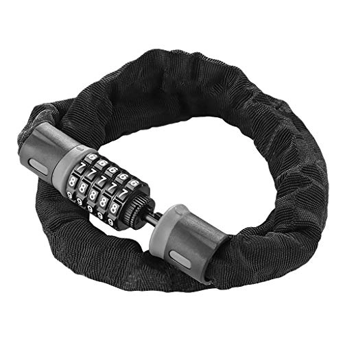 Bike Lock : Msticker 5 Lock Padlock Cable Heavy Duty Chain Combination Bike Bicycle Security Digital Bike accessories (Grey, One Size)