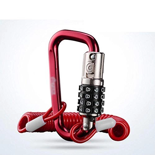 Bike Lock : MTK Bike lock cable, Bicycle 4-digit password anti-theft lock Steel cable helmet lock Bag backpack padlock, long 165cm