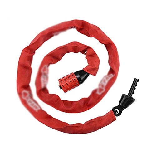 Bike Lock : MTK Bike lock cable, Four-digit code lock bicycle chain lock security anti-theft lock bicycle accessories, long 96cm