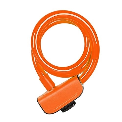 Bike Lock : MTXD Bicycle Cable Lock Outdoor Cycling Anti-theft Lock With Keys Steel Wire Security Bike Accessories 1.2M Bicycle Lock F12.16 (Color : Orange)
