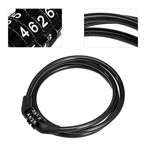 Bike Lock : Multi-Functional Code Anti-Theft Security Cable Lock Cycling 4-Digital Easy to Use Bicycle Combination Bike Chian Password Lock-Australia