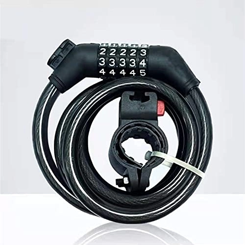 Bike Lock : N / B Bike Lock Cable, 4 Feet High Security 5 Digit Resettable Combination Coiling Bike Lock, with Mounting Bracket, for Bicycle Outdoors