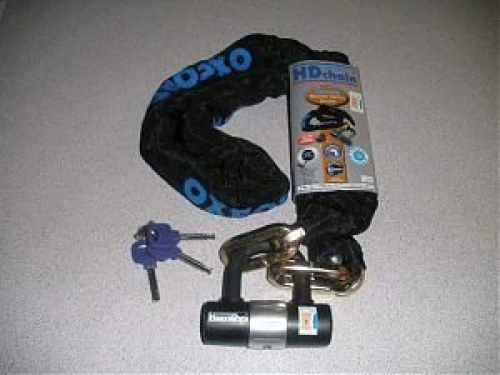 Bike Lock : NEW - Oxford HD Chain With Disc Lock