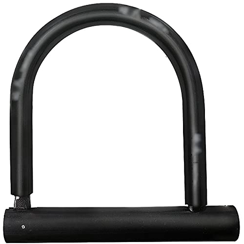 Bike Lock : NINAINAI Bicycle Lock Motorcycle Lock Bike Lock Riding Accessories Electric Bike U-shaped Lock Suitable For Bicycles And Motorcycles (Color : Black, Size : 21x19.6cm)