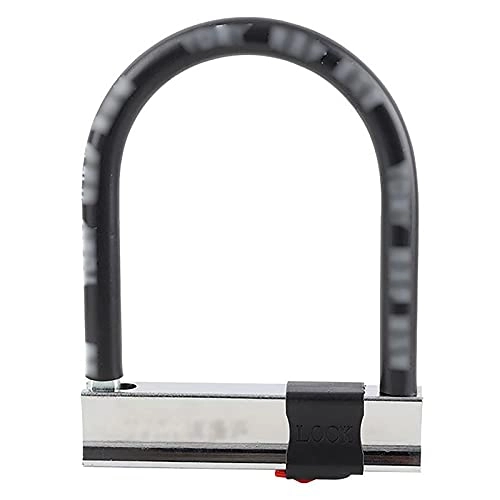 Bike Lock : NINAINAI Bicycle Lock U-shaped Lock Motorcycle Lock Bike Lock Riding Accessories Electric Vehicle Lock Suitable For Bicycles And Motorcycles (Color : Black, Size : 20x15cm)
