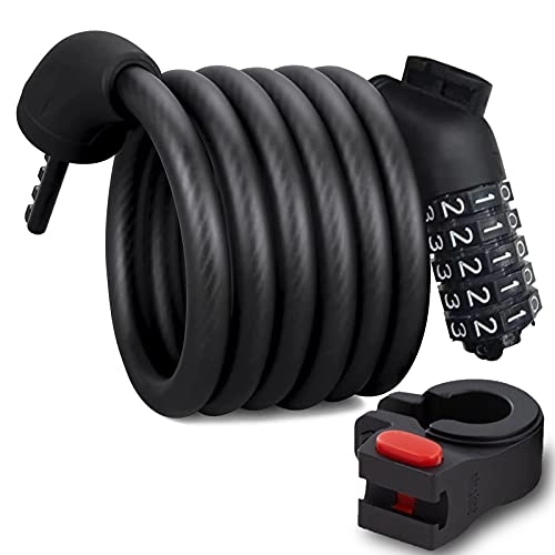 Bike Lock : Ninebot Segway 5 Digit Combination Cable Lock for Bicycles and Scooters