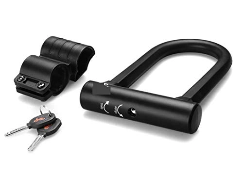Bike Lock : NQINHANDouble open U-shaped steel cable anti-hydraulic shear super B-class lock core anti-theft bicycle lock