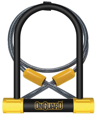 Bike Lock : On-Guard 8012 Bulldog Keyed Shackle Lock, Black, 11.5 x 23.0 cm