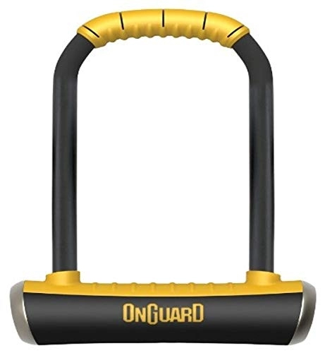 Bike Lock : On-Guard Pitbull LS-8002 Keyed Shackle Lock, Black, 11.5 x 29.2 cm