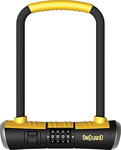 Bike Lock : ONGUARD 45008010C Combo STD Bicycle U-Lock, Black / Yellow, 4.5x9-Inch
